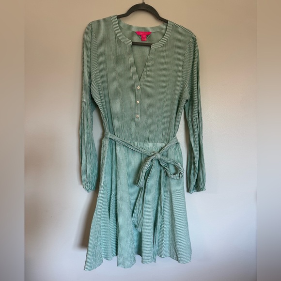 Lilly Pulitzer Green Carla Striped Dress - Picture 2 of 4